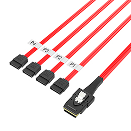 Mini SAS SFF-8087 36Pת4SATA 7P ЧÀÍÆ÷Ó²ÅÌÊý¾ÝÏߺìÉ«