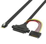 SlimSAS SFF-8654 4iתu.2 SFF-8639+15P´ø¶ú¶ä ЧÀÍÆ÷ÕóÁÐÊý¾Ý´«ÊäÏß